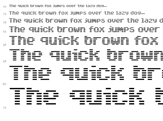 Arcade Classic font waterfall